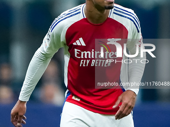 Gabriel of Arsenal during the UEFA Champions League 2024/25 League Phase MD4 match between FC Internazionale and Arsenal at Stadio San Siro...