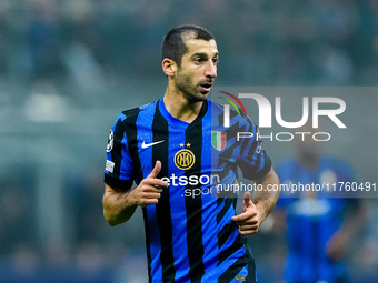 Henrikh Mkhitaryan of FC Internazionale looks on during the UEFA Champions League 2024/25 League Phase MD4 match between FC Internazionale a...