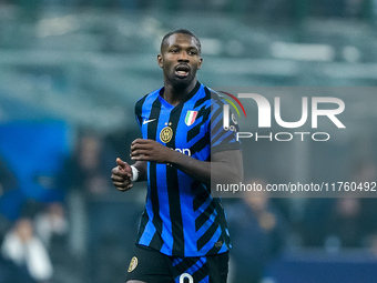 Marcus Thuram of FC Internazionale looks on during the UEFA Champions League 2024/25 League Phase MD4 match between FC Internazionale and Ar...