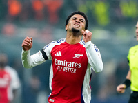 Ethan Nwaneri of Arsenal looks dejected during the UEFA Champions League 2024/25 League Phase MD4 match between FC Internazionale and Arsena...