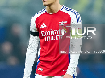 Martin Odegaard of Arsenal looks on during the UEFA Champions League 2024/25 League Phase MD4 match between FC Internazionale and Arsenal at...