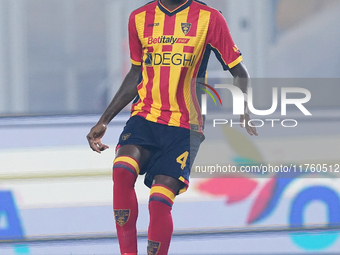 Kialonda Gaspar of US Lecce plays during the Serie A match between US Lecce and Empoli in Lecce, Italy, on November 8, 2024. (