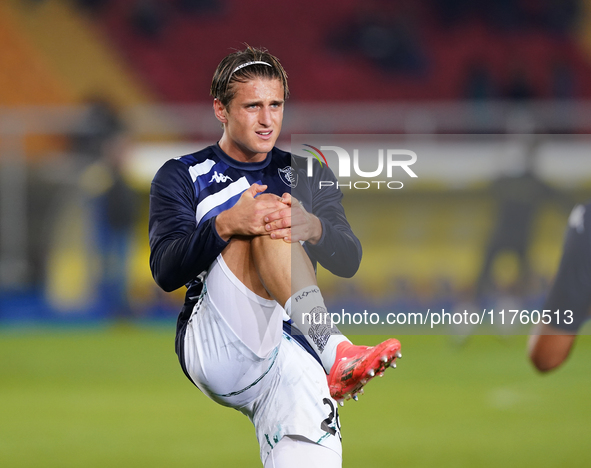 Lorenzo Colombo of Empoli FC participates in the Serie A match between US Lecce and Empoli in Lecce, Italy, on November 8, 2024. 