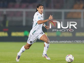 Youssef Maleh of Empoli FC is in action during the Serie A match between US Lecce and Empoli in Lecce, Italy, on November 8, 2024. (