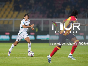 Youssef Maleh of Empoli FC is in action during the Serie A match between US Lecce and Empoli in Lecce, Italy, on November 8, 2024. (