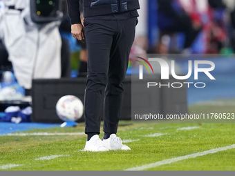 Roberto D'Aversa, head coach of Empoli FC, watches the Serie A match between US Lecce and Empoli in Lecce, Italy, on November 8, 2024. (