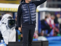 Roberto D'Aversa, head coach of Empoli FC, watches the Serie A match between US Lecce and Empoli in Lecce, Italy, on November 8, 2024. (