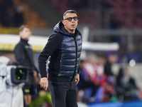 Roberto D'Aversa, head coach of Empoli FC, watches the Serie A match between US Lecce and Empoli in Lecce, Italy, on November 8, 2024. (