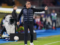 Roberto D'Aversa, head coach of Empoli FC, watches the Serie A match between US Lecce and Empoli in Lecce, Italy, on November 8, 2024. (