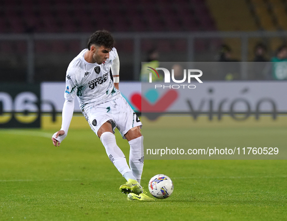 Saba Goglichidze of Empoli FC is in action during the Serie A match between US Lecce and Empoli in Lecce, Italy, on November 8, 2024. 