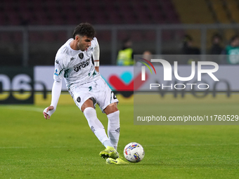 Saba Goglichidze of Empoli FC is in action during the Serie A match between US Lecce and Empoli in Lecce, Italy, on November 8, 2024. (