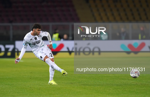 Saba Goglichidze of Empoli FC is in action during the Serie A match between US Lecce and Empoli in Lecce, Italy, on November 8, 2024. 