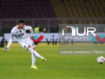 Saba Goglichidze of Empoli FC is in action during the Serie A match between US Lecce and Empoli in Lecce, Italy, on November 8, 2024. (