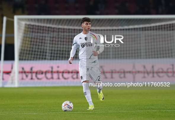 Saba Goglichidze of Empoli FC is in action during the Serie A match between US Lecce and Empoli in Lecce, Italy, on November 8, 2024. 