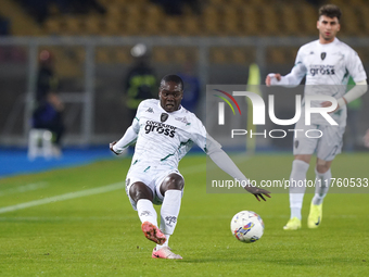 Emmanuel Gyasi of Empoli FC is in action during the Serie A match between US Lecce and Empoli in Lecce, Italy, on November 8, 2024. (