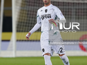 Saba Goglichidze of Empoli FC is in action during the Serie A match between US Lecce and Empoli in Lecce, Italy, on November 8, 2024. (