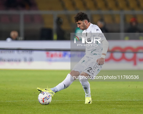 Saba Goglichidze of Empoli FC is in action during the Serie A match between US Lecce and Empoli in Lecce, Italy, on November 8, 2024. 