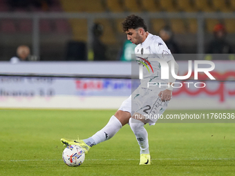 Saba Goglichidze of Empoli FC is in action during the Serie A match between US Lecce and Empoli in Lecce, Italy, on November 8, 2024. (