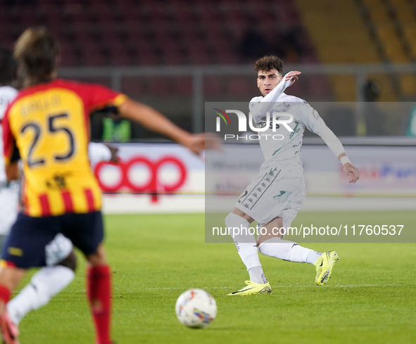 Saba Goglichidze of Empoli FC is in action during the Serie A match between US Lecce and Empoli in Lecce, Italy, on November 8, 2024. 