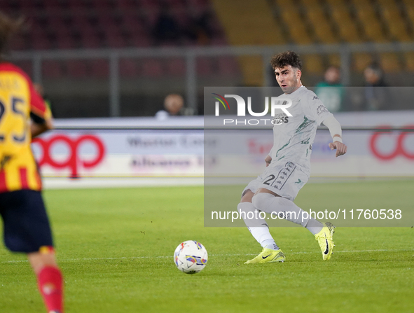 Saba Goglichidze of Empoli FC is in action during the Serie A match between US Lecce and Empoli in Lecce, Italy, on November 8, 2024. 