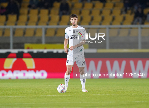 Mattia Viti of Empoli FC is in action during the Serie A match between US Lecce and Empoli in Lecce, Italy, on November 8, 2024. 