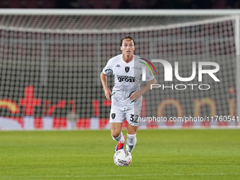 Nicolas Haas of Empoli FC is in action during the Serie A match between US Lecce and Empoli in Lecce, Italy, on November 8, 2024. (