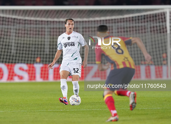 Nicolas Haas of Empoli FC is in action during the Serie A match between US Lecce and Empoli in Lecce, Italy, on November 8, 2024. 