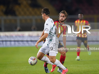 Antonino Gallo of US Lecce is in action during the Serie A match between US Lecce and Empoli in Lecce, Italy, on November 8, 2024. (