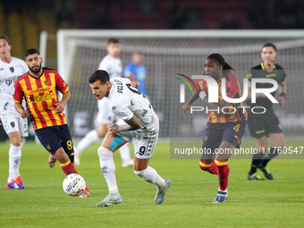 Pietro Pellegri of Empoli FC is in action during the Serie A match between US Lecce and Empoli in Lecce, Italy, on November 8, 2024. (