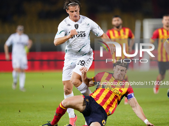 Lorenzo Colombo of Empoli FC is in action during the Serie A match between US Lecce and Empoli in Lecce, Italy, on November 8, 2024. (