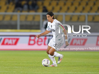 Youssef Maleh of Empoli FC is in action during the Serie A match between US Lecce and Empoli in Lecce, Italy, on November 8, 2024. (