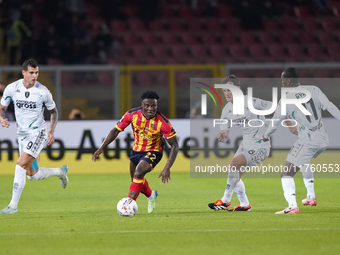 Lameck Banda of US Lecce is in action during the Serie A match between US Lecce and Empoli in Lecce, Italy, on November 8, 2024. (