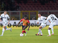 Lameck Banda of US Lecce is in action during the Serie A match between US Lecce and Empoli in Lecce, Italy, on November 8, 2024. (