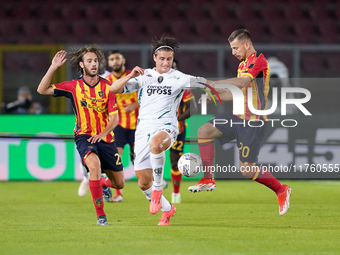 Lorenzo Colombo of Empoli FC is in action during the Serie A match between US Lecce and Empoli in Lecce, Italy, on November 8, 2024. (