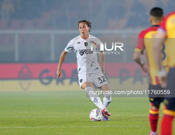 Nicolas Haas of Empoli FC is in action during the Serie A match between US Lecce and Empoli in Lecce, Italy, on November 8, 2024. 