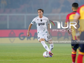 Nicolas Haas of Empoli FC is in action during the Serie A match between US Lecce and Empoli in Lecce, Italy, on November 8, 2024. (