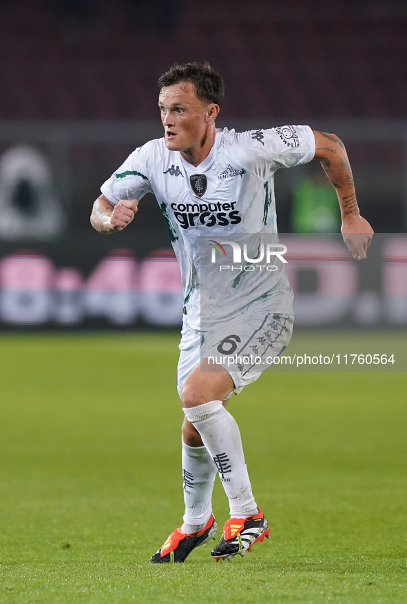 Liam Henderson of Empoli FC is in action during the Serie A match between US Lecce and Empoli in Lecce, Italy, on November 8, 2024. 