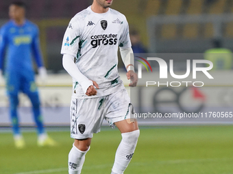 Saba Goglichidze of Empoli FC is in action during the Serie A match between US Lecce and Empoli in Lecce, Italy, on November 8, 2024. (