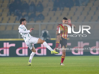 Saba Goglichidze of Empoli FC is in action during the Serie A match between US Lecce and Empoli in Lecce, Italy, on November 8, 2024. (