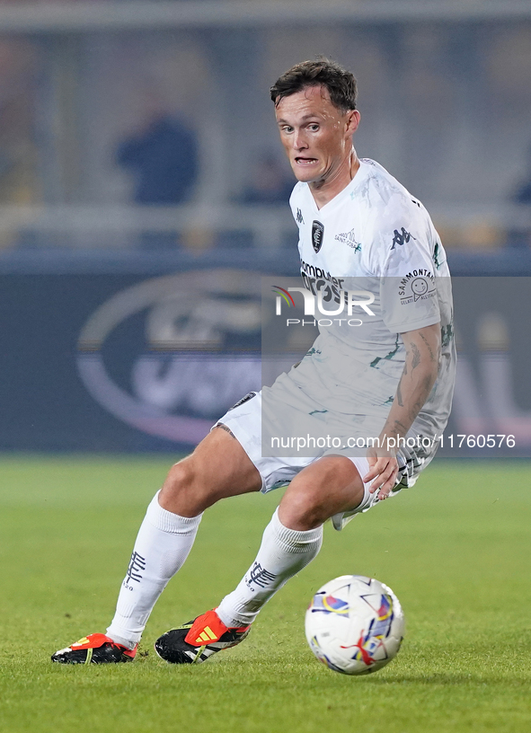 Liam Henderson of Empoli FC is in action during the Serie A match between US Lecce and Empoli in Lecce, Italy, on November 8, 2024. 