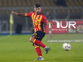 Santiago Pierotti of US Lecce is in action during the Serie A match between US Lecce and Empoli in Lecce, Italy, on November 8, 2024. (