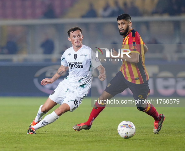 Liam Henderson of Empoli FC is in action during the Serie A match between US Lecce and Empoli in Lecce, Italy, on November 8, 2024. 