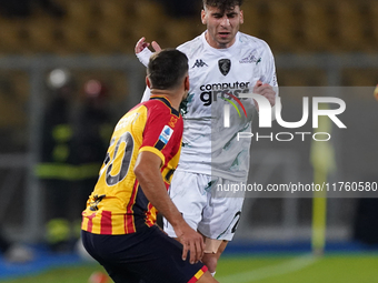 Saba Goglichidze of Empoli FC is in action during the Serie A match between US Lecce and Empoli in Lecce, Italy, on November 8, 2024. (