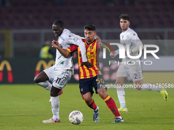 Santiago Pierotti of US Lecce is in action during the Serie A match between US Lecce and Empoli in Lecce, Italy, on November 8, 2024. (