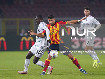 Santiago Pierotti of US Lecce is in action during the Serie A match between US Lecce and Empoli in Lecce, Italy, on November 8, 2024. (