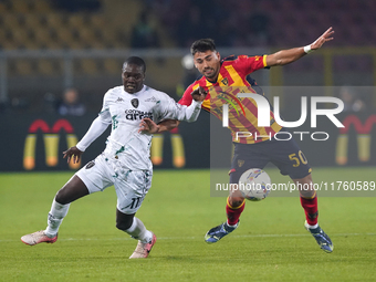 Santiago Pierotti of US Lecce is in action during the Serie A match between US Lecce and Empoli in Lecce, Italy, on November 8, 2024. (