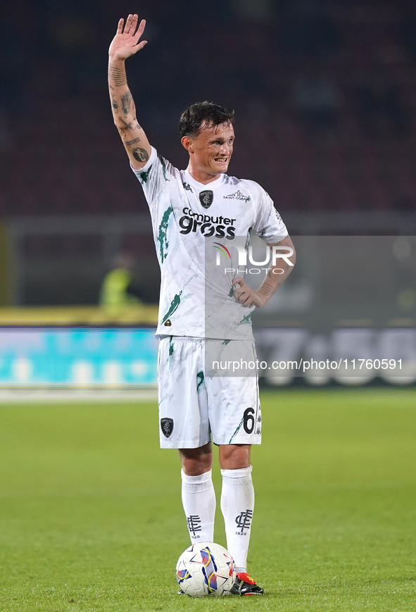 Liam Henderson of Empoli FC is in action during the Serie A match between US Lecce and Empoli in Lecce, Italy, on November 8, 2024. 