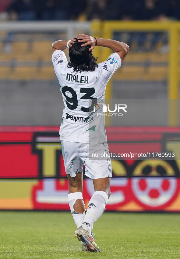 Youssef Maleh of Empoli FC is in action during the Serie A match between US Lecce and Empoli in Lecce, Italy, on November 8, 2024. 