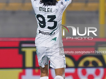 Youssef Maleh of Empoli FC is in action during the Serie A match between US Lecce and Empoli in Lecce, Italy, on November 8, 2024. (