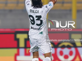 Youssef Maleh of Empoli FC is in action during the Serie A match between US Lecce and Empoli in Lecce, Italy, on November 8, 2024. (